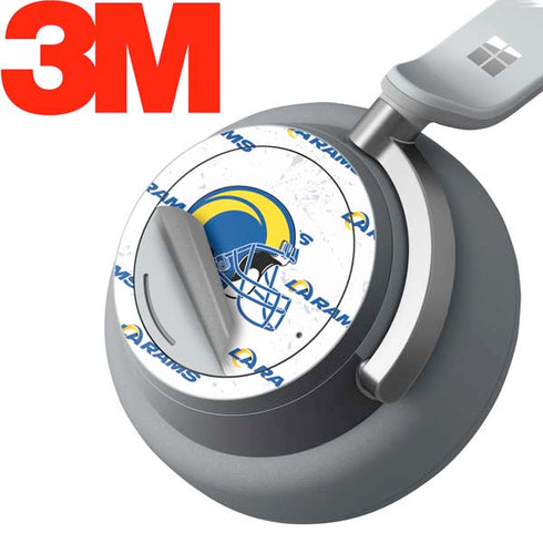 NFL Los Angeles Rams White Logo Blast Surface Headphones Skin