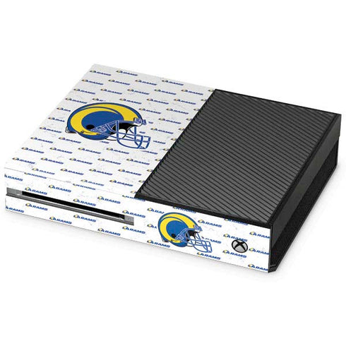 NFL Los Angeles Rams White Logo Blast Xbox One Console Skin