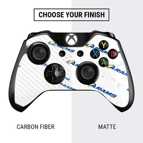 NFL Los Angeles Rams White Logo Blast Xbox One Controller Skin