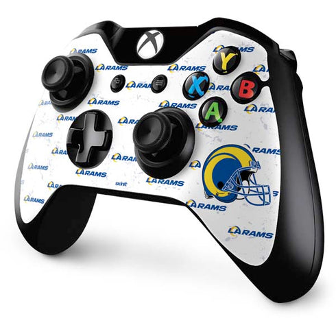 NFL Los Angeles Rams White Logo Blast Xbox One Controller Skin