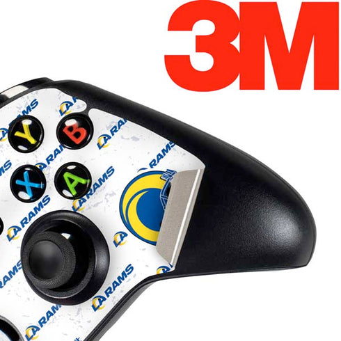 NFL Los Angeles Rams White Logo Blast Xbox One Controller Skin