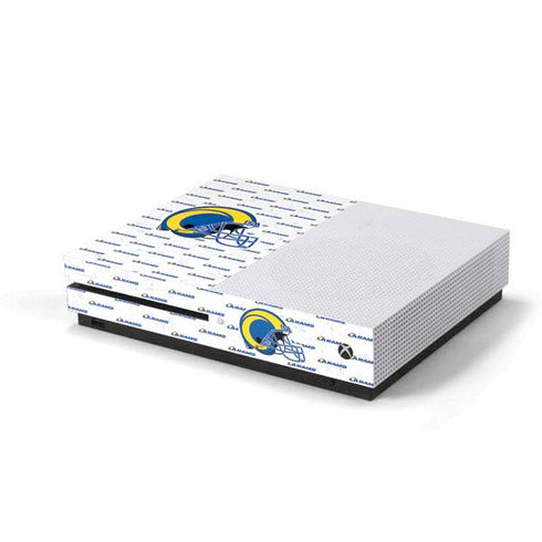 NFL Los Angeles Rams White Logo Blast Xbox One S Console Skin