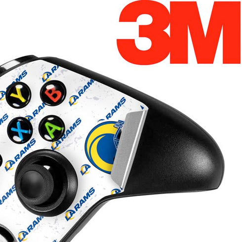 NFL Los Angeles Rams White Logo Blast Xbox One S Controller Skin