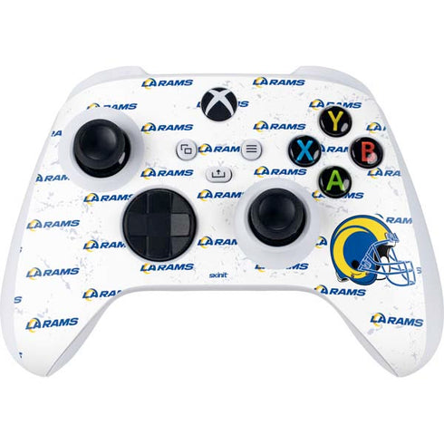 NFL Los Angeles Rams White Logo Blast Xbox Series S Controller Skin