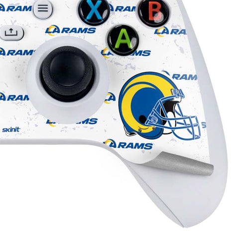 NFL Los Angeles Rams White Logo Blast Xbox Series S Controller Skin
