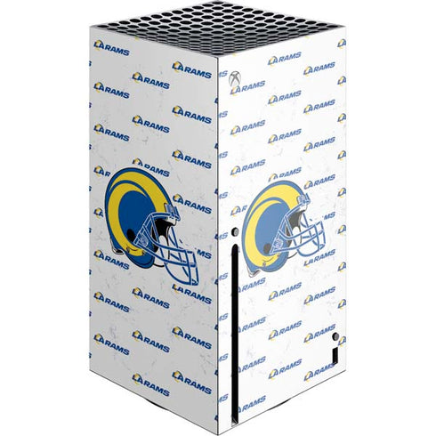 NFL Los Angeles Rams White Logo Blast Xbox Series X Console Skin