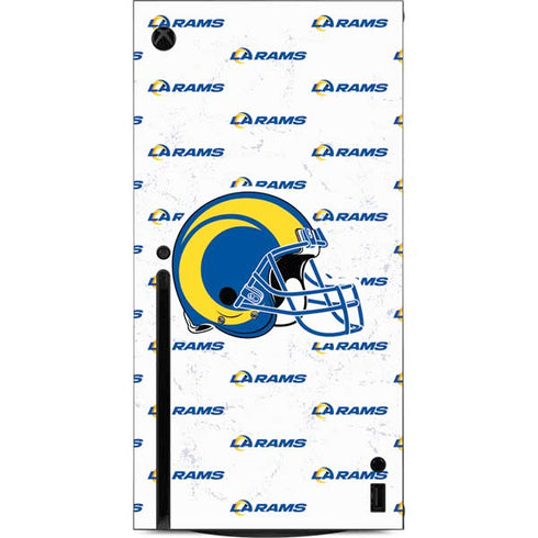 NFL Los Angeles Rams White Logo Blast Xbox Series X Console Skin