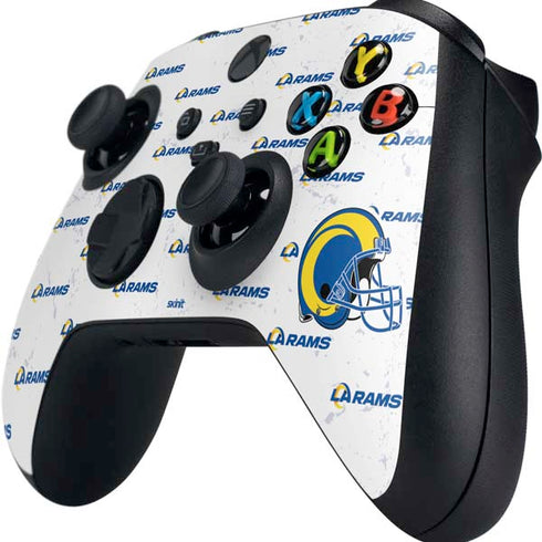 NFL Los Angeles Rams White Logo Blast Xbox Series X Controller Skin