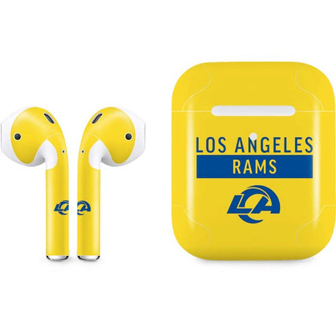 NFL Los Angeles Rams White Performance Series Apple AirPods 2 Skin