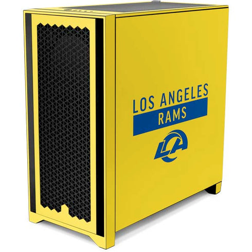 NFL Los Angeles Rams White Performance Series Corsair 4000D Tempered Glass Mid-Tower ATX Case Skin