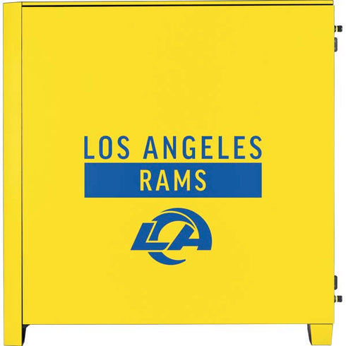 NFL Los Angeles Rams White Performance Series Corsair 4000D Tempered Glass Mid-Tower ATX Case Skin