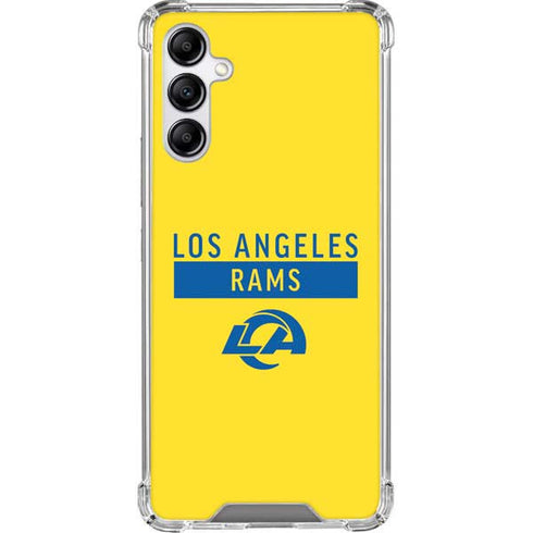 NFL Los Angeles Rams White Performance Series Galaxy A14 5G Clear Case
