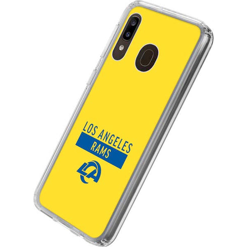 NFL Los Angeles Rams White Performance Series Galaxy A20 Clear Case