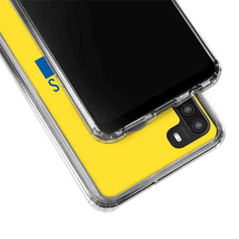 NFL Los Angeles Rams White Performance Series Galaxy A21 Clear Case