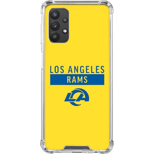 NFL Los Angeles Rams White Performance Series Galaxy A32 5G Clear Case