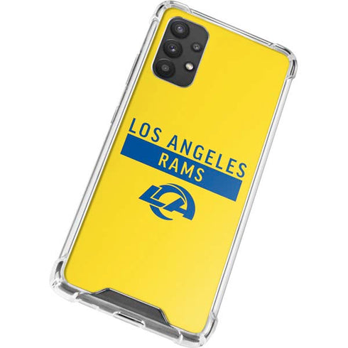 NFL Los Angeles Rams White Performance Series Galaxy A32 5G Clear Case