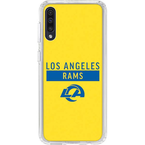 NFL Los Angeles Rams White Performance Series Galaxy A50 Clear Case