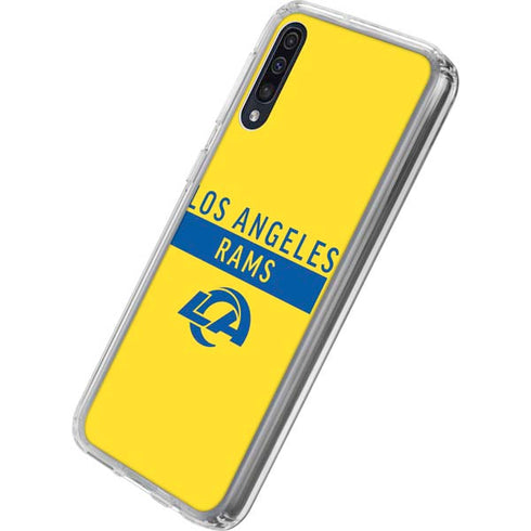 NFL Los Angeles Rams White Performance Series Galaxy A50 Clear Case