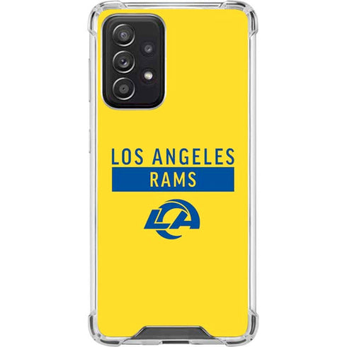 NFL Los Angeles Rams White Performance Series Galaxy A52 5G Clear Case