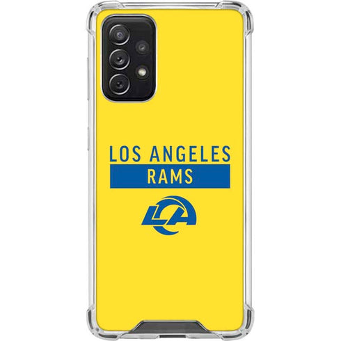NFL Los Angeles Rams White Performance Series Galaxy A72 5G Clear Case