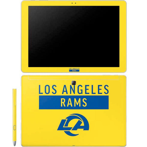NFL Los Angeles Rams White Performance Series Galaxy Book 12in Skin