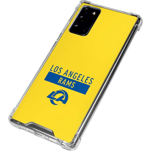 NFL Los Angeles Rams White Performance Series Galaxy Note20 5G Clear Case