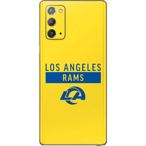 NFL Los Angeles Rams White Performance Series Galaxy Note20 5G Skin