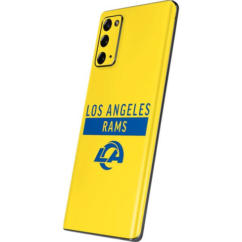NFL Los Angeles Rams White Performance Series Galaxy Note20 5G Skin