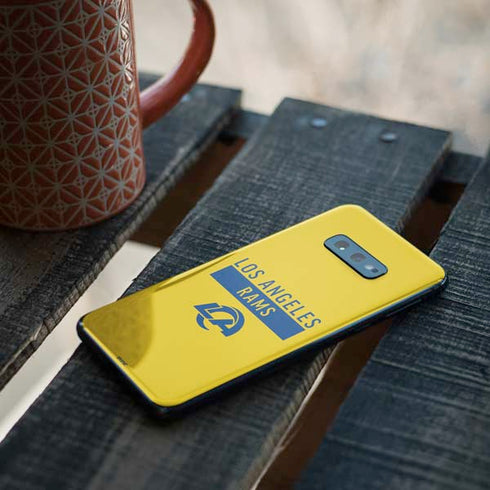 NFL Los Angeles Rams White Performance Series Galaxy S10e Skin