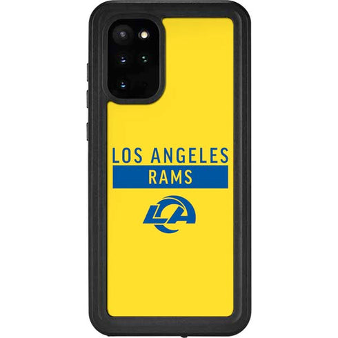 NFL Los Angeles Rams White Performance Series Galaxy S20 Plus Waterproof Case