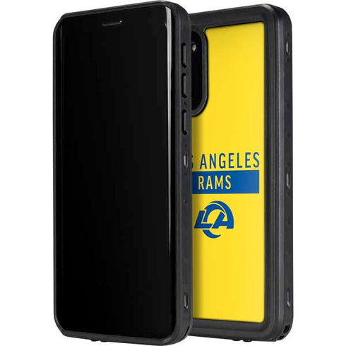 NFL Los Angeles Rams White Performance Series Galaxy S20 Plus Waterproof Case