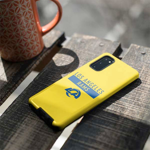 NFL Los Angeles Rams White Performance Series Galaxy S20 Pro Case