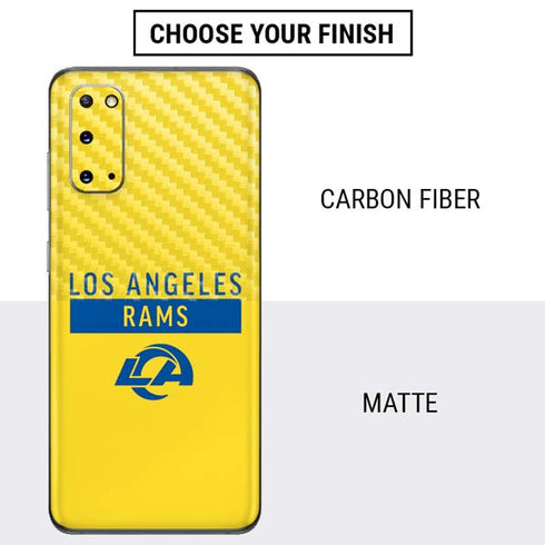 NFL Los Angeles Rams White Performance Series Galaxy S20 Skin