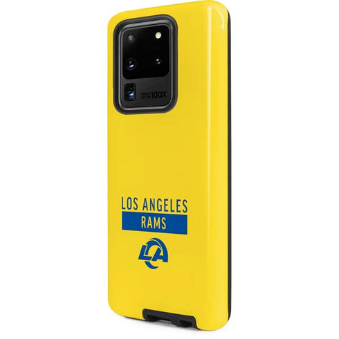 NFL Los Angeles Rams White Performance Series Galaxy S20 Ultra 5G Pro Case