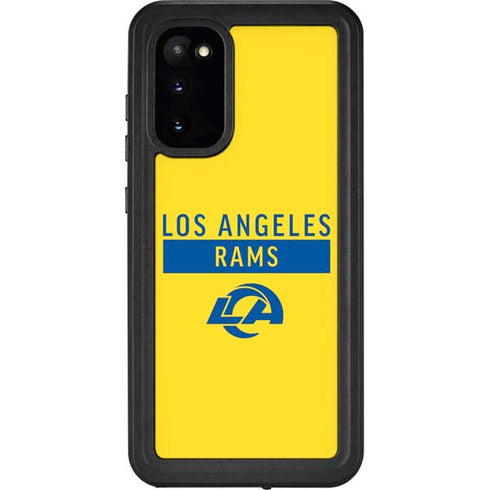 NFL Los Angeles Rams White Performance Series Galaxy S20 Waterproof Case