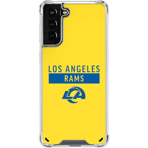 NFL Los Angeles Rams White Performance Series Galaxy S21 Plus 5G Clear Case