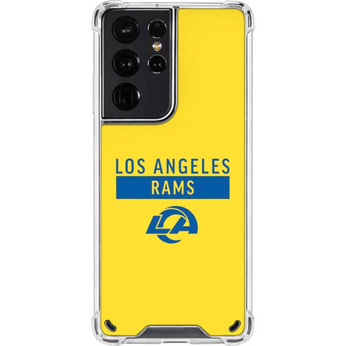 NFL Los Angeles Rams White Performance Series Galaxy S21 Ultra 5G Clear Case