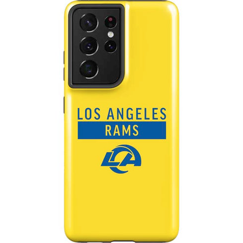 NFL Los Angeles Rams White Performance Series Galaxy S21 Ultra 5G Pro Case
