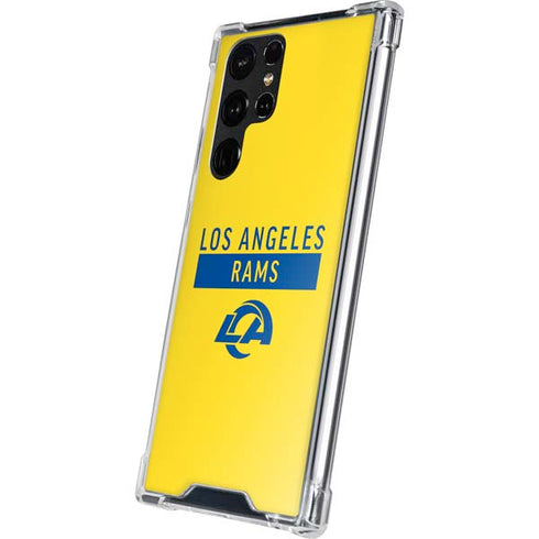 NFL Los Angeles Rams White Performance Series Galaxy S22 Ultra Clear Case