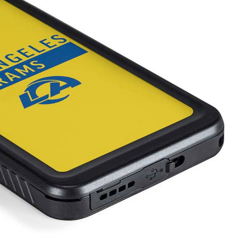 NFL Los Angeles Rams White Performance Series Galaxy S23 Waterproof Case