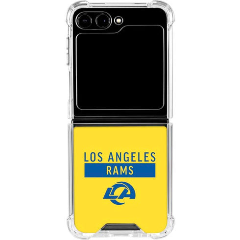 NFL Los Angeles Rams White Performance Series Galaxy Z Flip5 5G Clear Case