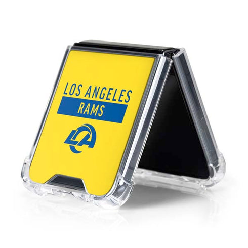 NFL Los Angeles Rams White Performance Series Galaxy Z Flip5 5G Clear Case