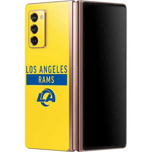 NFL Los Angeles Rams White Performance Series Galaxy Z Fold2 5G Skin
