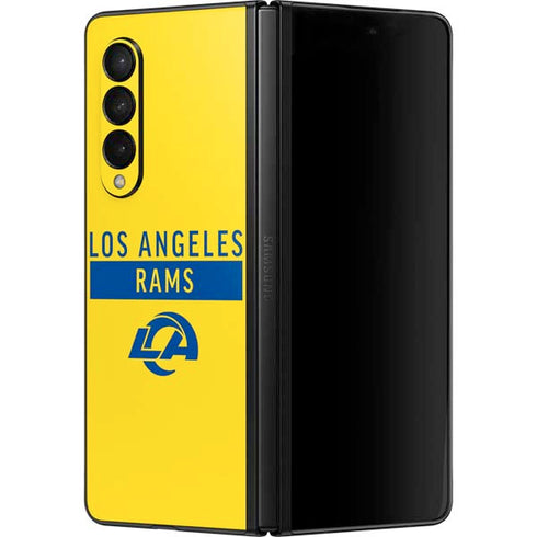 NFL Los Angeles Rams White Performance Series Galaxy Z Fold3 5G Skin