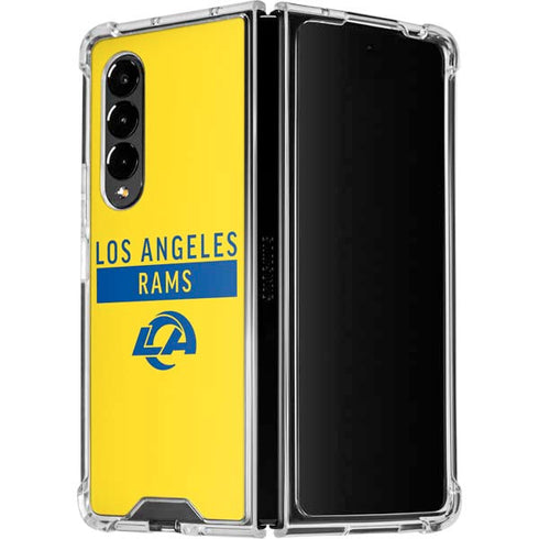 NFL Los Angeles Rams White Performance Series Galaxy Z Fold4 5G Clear Case