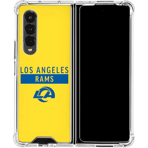 NFL Los Angeles Rams White Performance Series Galaxy Z Fold4 5G Clear Case