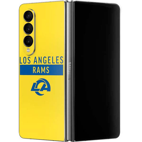 NFL Los Angeles Rams White Performance Series Galaxy Z Fold4 5G Skin