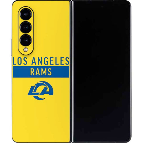 NFL Los Angeles Rams White Performance Series Galaxy Z Fold4 5G Skin