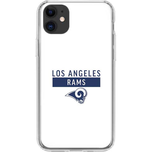 NFL Los Angeles Rams White Performance Series iPhone 11 Clear Case