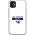 NFL Los Angeles Rams White Performance Series iPhone 11 Clear Case
